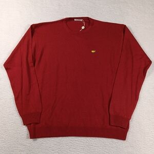 Marbas Sweater Mens Medium Red Masters Tournament Augusta Merino Wool NWT